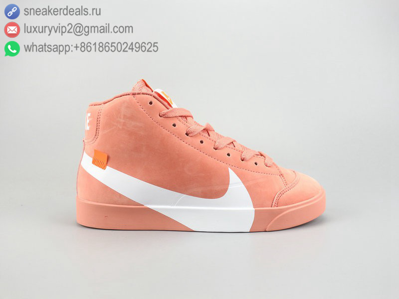 OFF-WHITE X NIKE BLAZER MID PINK LEATHER WOMEN SNEAKERS